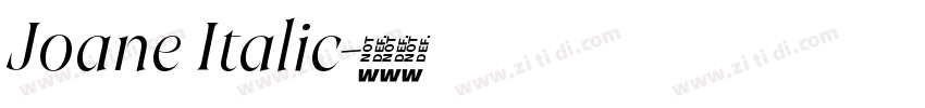 Joane Italic字体转换